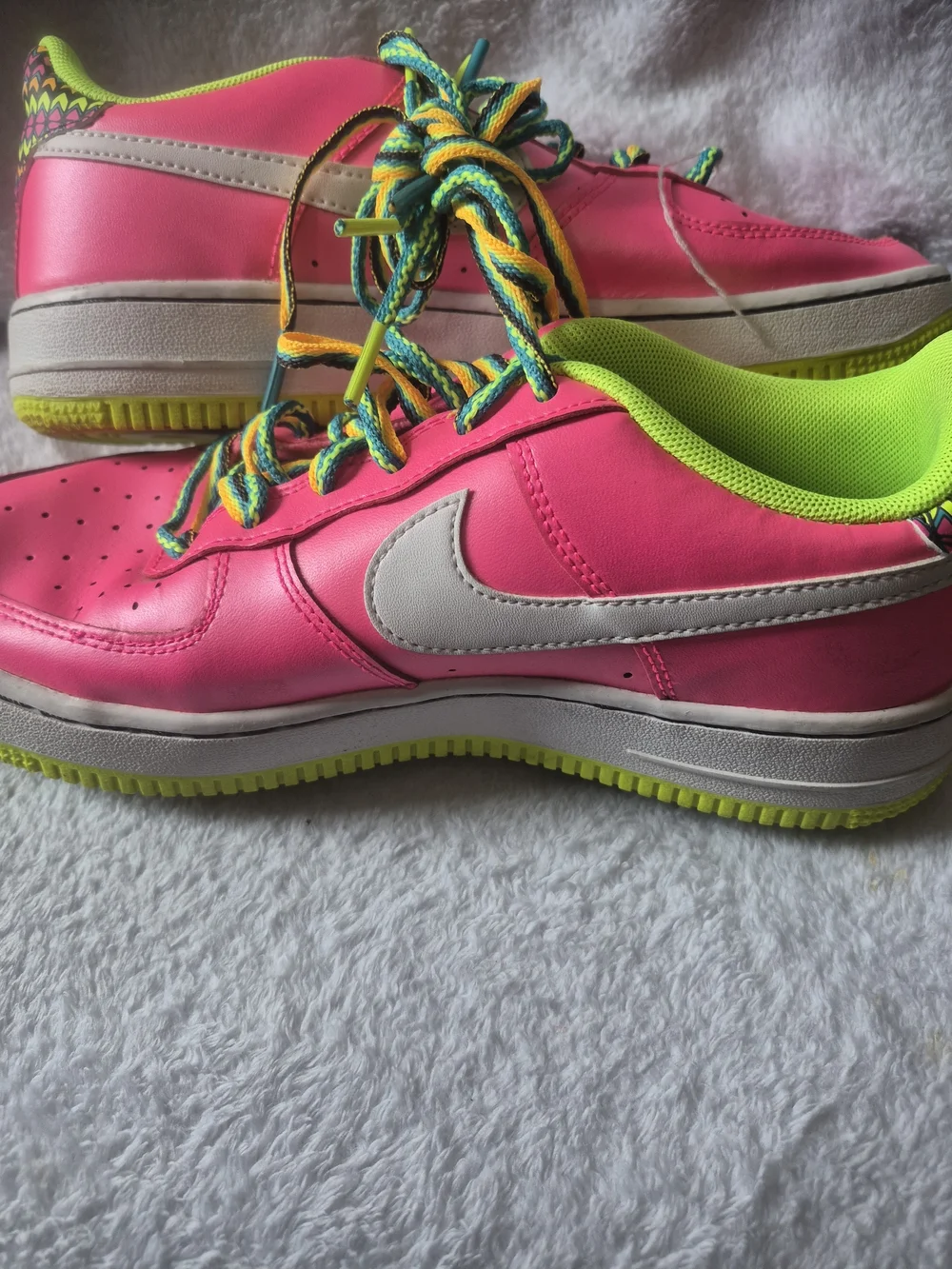 Kids  Nike Neon Pink Athletic Sneakers - Bright Pink